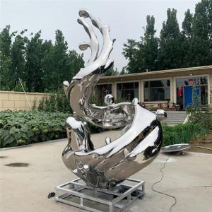 Quality Sea Wave Metal Abstract Outdoor Stainless Steel Sculpture Decorative 316L wholesale