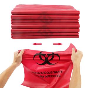 Quality Red Biohazard Hazardous Waste Disposal Bags DOT ASTM Standards for Hospital Use wholesale