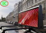 Waterproof Car LED Sign Display , Outdoor Full Color Taxi Roof Screen Double