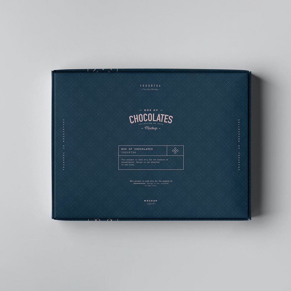 Gold Foil Printing Handling Custom Made Recyclable Chocolate Box For Christmas