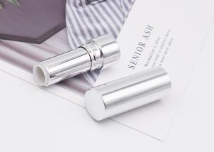 Quality Aluminum Snap Open Lipstick Tube 3.5g Shiny Silver Empty wholesale