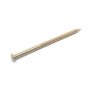 Quality 60MM X 3.15 Rose Head Ring Shank Silicon Bronze Nails For Boat Building wholesale
