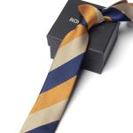 Average Size Tie Custom Striped Fashion Classic 100% Polyester Woven Men's