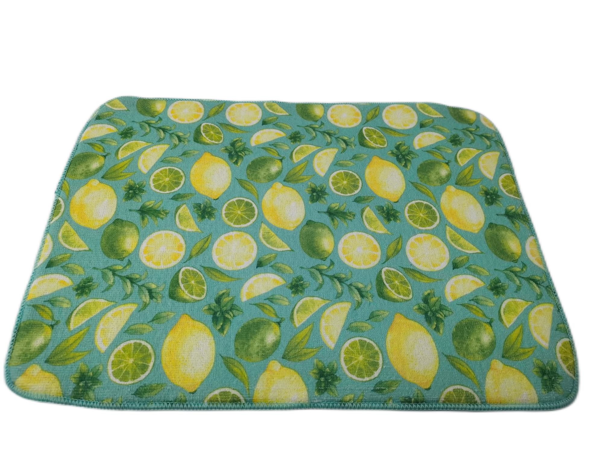 Foldable 100%Polyester Dish Drying Mat Quick Dry Printing Patterns