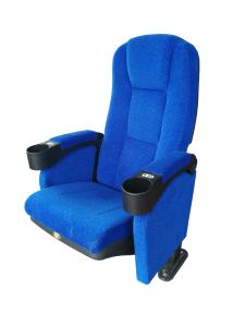 Quality 490mm Depth Movie Theater Chairs , Cinema Recliner Chairs Slow Return Fold Up wholesale