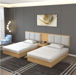 Solid Wooden Hotel Bedroom Furniture Sets , Guest Room Modern Bedroom Suites