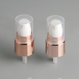 Quality 20/410 Plastic Cream Pump Treatment Pump Gold UV with PP Over Cap 20mm Output 0.12cc wholesale