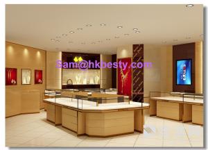 Quality gold jewelry retail store furnitures display showcases , kiosks and wall cabinets wholesale