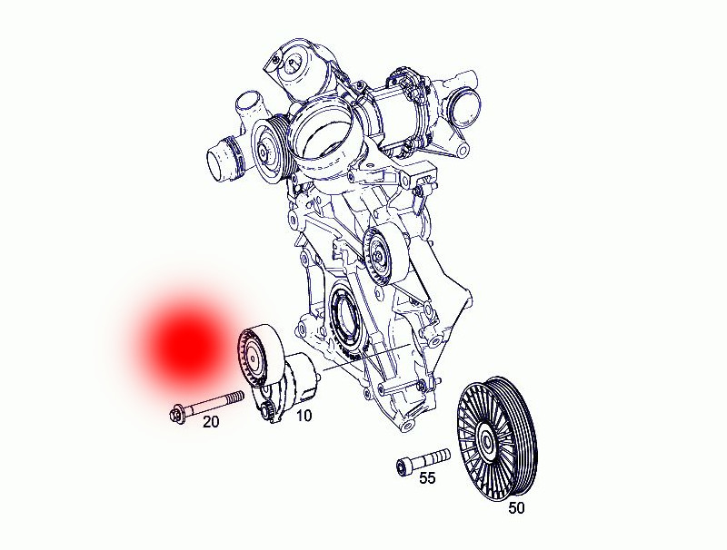 OEM 2742001270 A2742001470 BELT TENSIONER FOR MERCEDES-BENZ E-CLASS T-MODEL (S212)