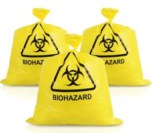 Quality Puncture Resistance HDPE Autoclavable Plastic Bags Yellow For Hospitals wholesale