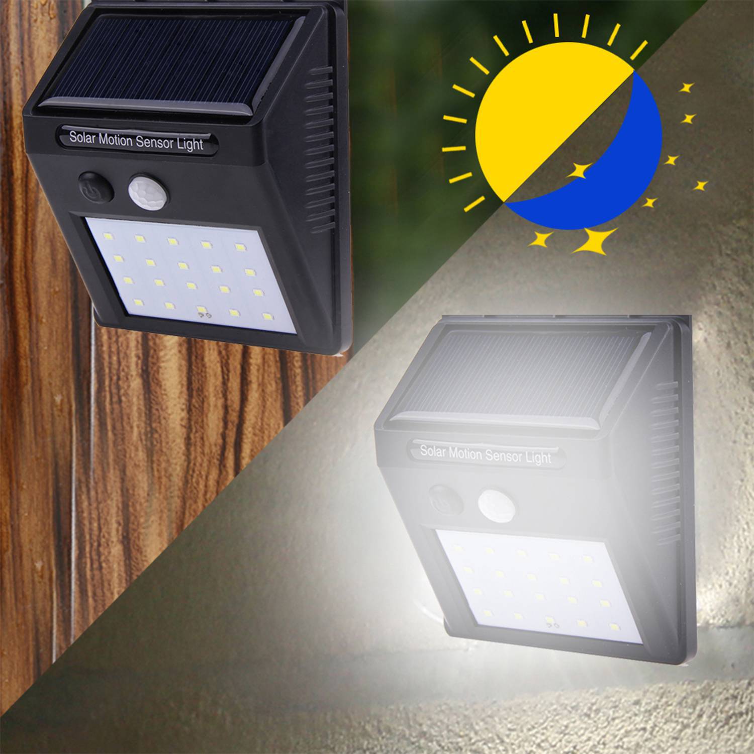 RoHS Garden Wireless Outdoor LED Solar Lights 2 Years Warranty