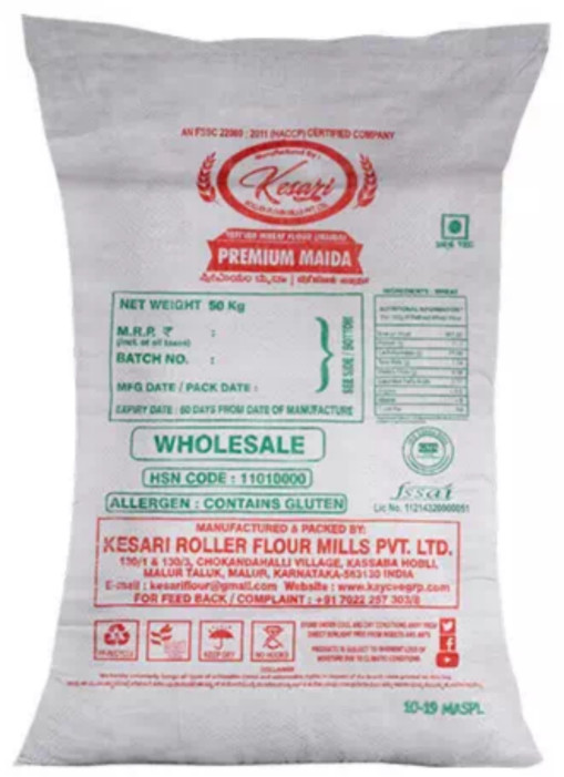 Gravure Industrial Packaging Bags 700mm Flexo Printing HDPE PP Woven Bags