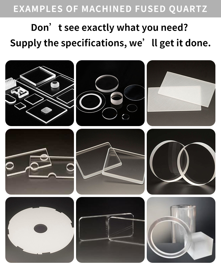 Fused Silica Window Circular Transparent Quartz Glass Plate With Step