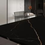 Black Gold Inkstone Sintered Stone Tile 15mm Thickness Easy Maintenance