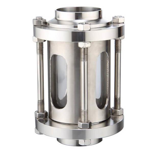 304 Stainless Steel Sanitary Sight Glass With Protective Net For Pharmaceutical