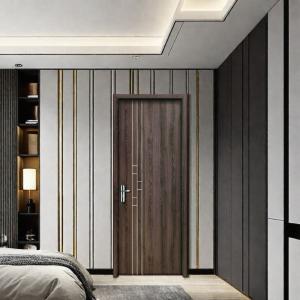Quality Hollow Glass Surface Wood Plastic Composite Hollow Door for Interior Decoration wholesale
