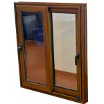Anodizing Cozy Window Aluminium Sliding Brown Aluminium Frame Fixed Glass Panel