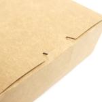 Foldable Fast Food Packing Box Lightweight Eco Friendly Kraft Container