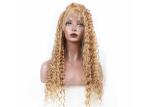 9A Long Curly Human Hair Lace Front Wigs Healthy Can Be Dyed Any Color And