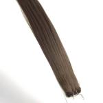 Invisible Weft Woman Human Hair Extensions Grey Brown Tone Hand Tied