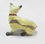 dog alloy jewelry box decorative metal keepsake box fashion trinket box home