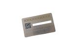QR Code Signature Panel Membership VIP Card Metal Silver Frosted