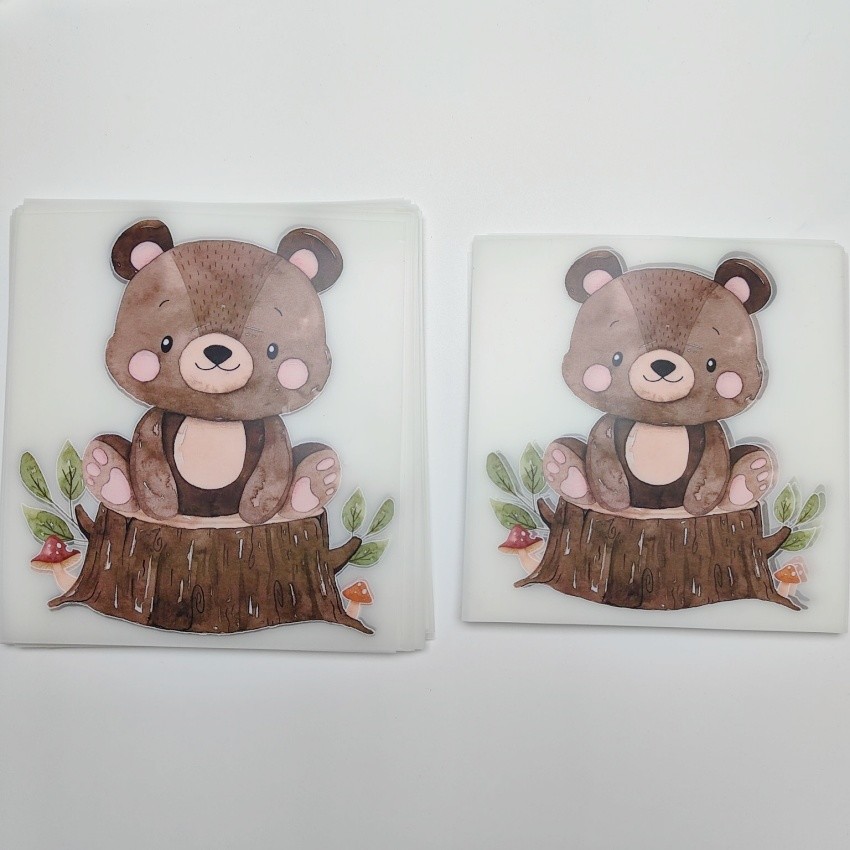 Cute Cartoon Characters Heat Press Dtf Transfer Sticker For Garment And Bags