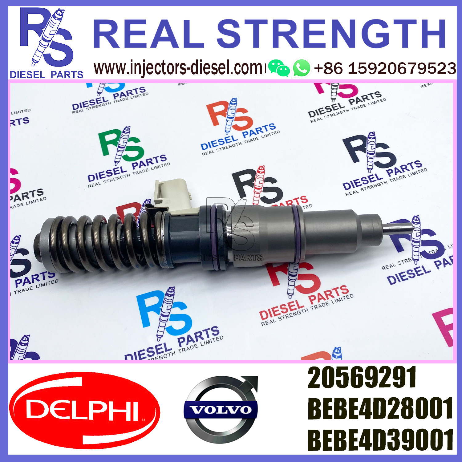 DELPHI 4pin BEBE4D28001 BEBE4D39001 Diesel pump Injector BEBE4D28001 20569291 BEBE4D39001 E3.18 for V-O-L-V D12 3139