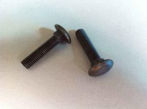 Quality Steel Black Oxide Carriage Bolts , Button Head Bolt Copper Plating Finish wholesale