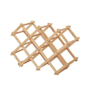 Quality Countertop Bamboo Wine Rack Bottle Holder Foldable Storage Stand wholesale