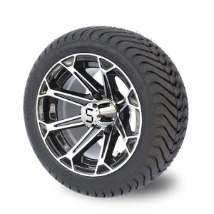 Quality 12 Inch Machined Black Wheel And 215/35-12 Tire Assembly No Lift Required wholesale