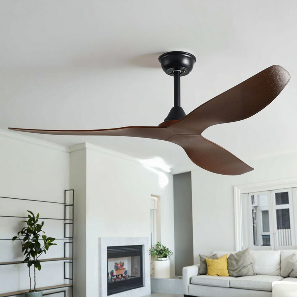52-Inch Modern Aesthetic Reversible Airflow Ceiling Fan 6-Speed Adjustable Inverter DC Motor Energy-Saving AC Remote-Controlled