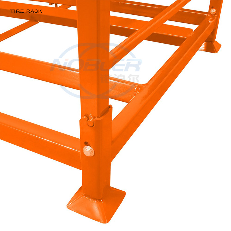 Customized Heavy Duty Stackable Folding Truck Spare Tire Storage Rack For Warehouse