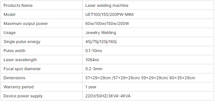 High Energy Jewelry Laser Welding Machine 60w 100w Yag Spot 140j for Gold Silver Copper Optical Glass Frame Electricity