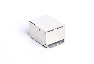 Quality Black Rj45 Single Port 23mm Length Pbt Ul94v-0 Housing Tm811bd2aab016007 wholesale
