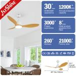 Decorative Ceiling Fan With LED Light Living Room Quiet Dc Motor