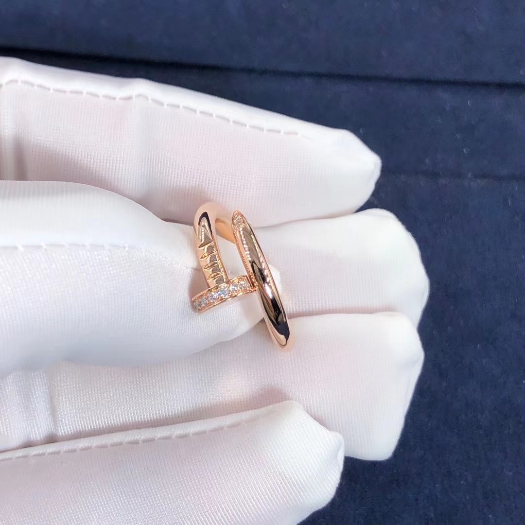 New Style Car Tier Fine Jewelry 18K Gold Natural Diamonds Rings Juste Un Clou Ring