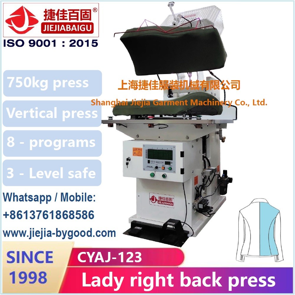 Automatic Touch Screen Jacket Pressing Machine PLC Steam Heating System