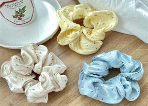 Quality Korea shaggy clouds satin curly hair scrunchie Ins girls kids flower floral hair rope Macaron color head bands wholesale