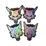 Rainbow Effect Self Adhesive Label Stickers OPP Laser Hologram Sticker