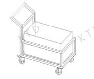 Stainless Steel Inner DES Strip Film Transport Trolley With Handle And 4''