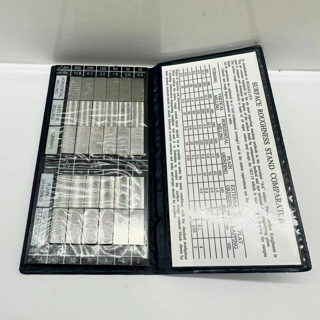 45 Super Carbon Steel Surface Roughness Comparator Contrast Specimen Block for Industrial