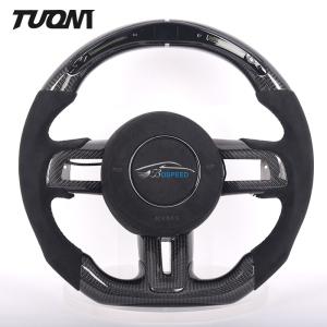 Quality Carbon Fiber F150 Custom Steering Wheel LED Display Black Stitch wholesale