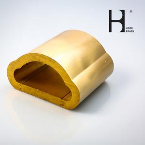 Quality Fadeless 4m Length Solid Brass Straight Handrails For Interior Hotel Stairs wholesale