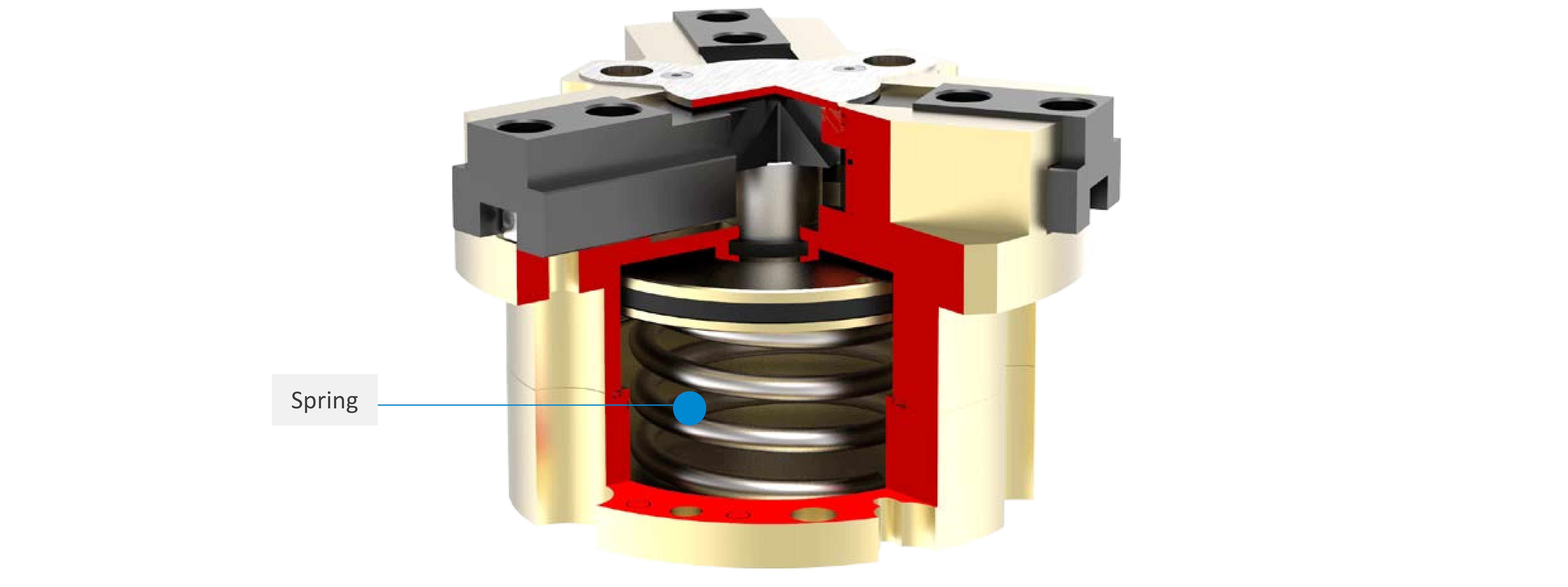 Precision 3 Jaw Pneumatic Gripper Adjustable 50N Three Jaw Gripper