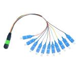 Customized Fiber Cable Assembly 12 Core MPO Male LC Fiber 0.9mm Fanout