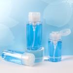 Transparent Makeup Remover Bottle 400ml With Two Buckles Leak Proof