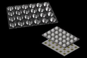 Quality 60°/90° Available 103×69mm Size 24×4 3030LEDs Low Glare Superior Light Control Lens For Flood Lighting wholesale