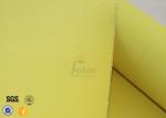 PU Coated thermal insulation jackets Fiberglass Fabric 0.5mm Yellow Satin