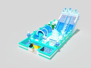 Quality Light Blue Color Inflatable Childrens Inflatable Bouncy Castle wholesale